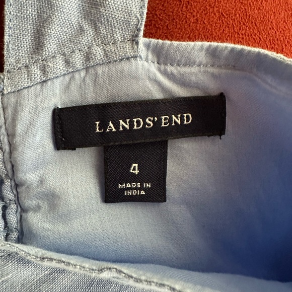 Lands End Linen/Cotton Tiered Dress.  Size 4 - Picture 2 of 4